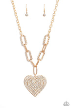 Load image into Gallery viewer, Roadside Romance - Gold Paparazzi Accessories - VJ Bedazzled Jewelry
