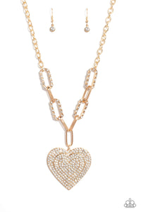 Roadside Romance - Gold Paparazzi Accessories - VJ Bedazzled Jewelry