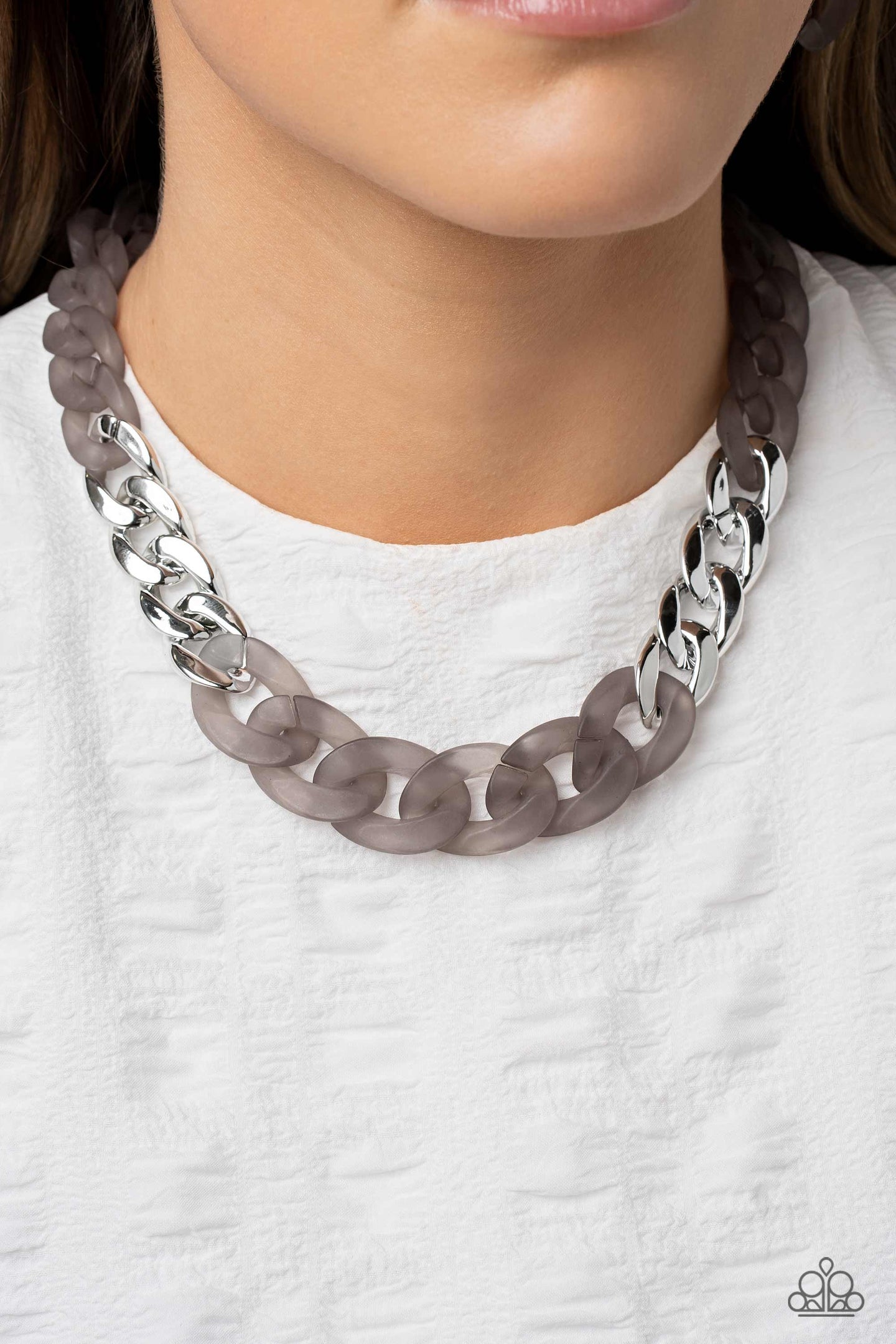 Curb Your Enthusiasm - Silver - Paparazzi Accessories - VJ Bedazzled Jewelry