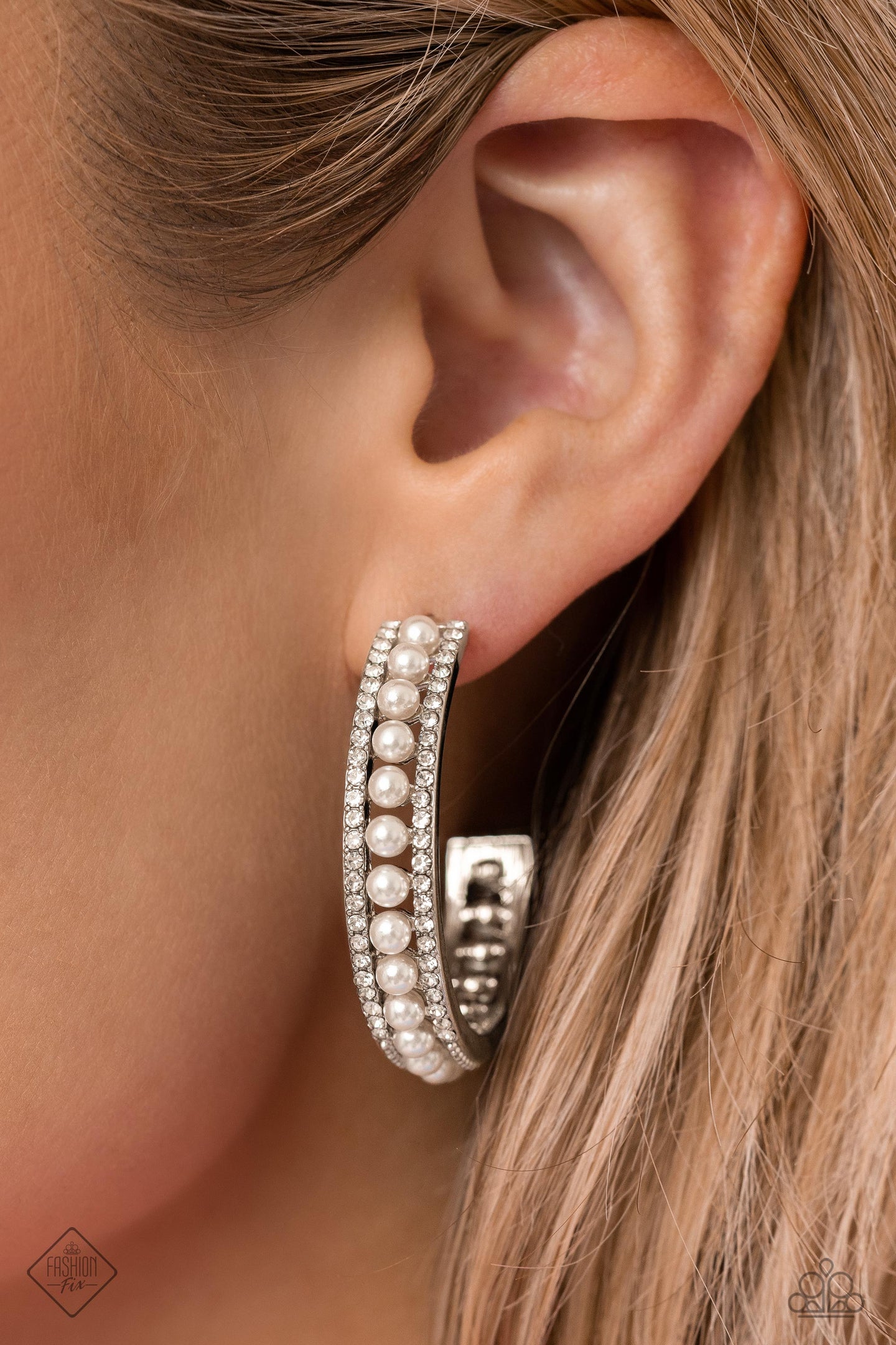 Pearl Happy - White Paparazzi accessories - VJ Bedazzled Jewelry