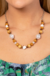 All In WOOD Time - Brown - Paparazzi Accessories - VJ Bedazzled Jewelry