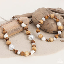 Load image into Gallery viewer, Take A WOOD Look - Brown - Paparazzi Accessories - VJ Bedazzled Jewelry
