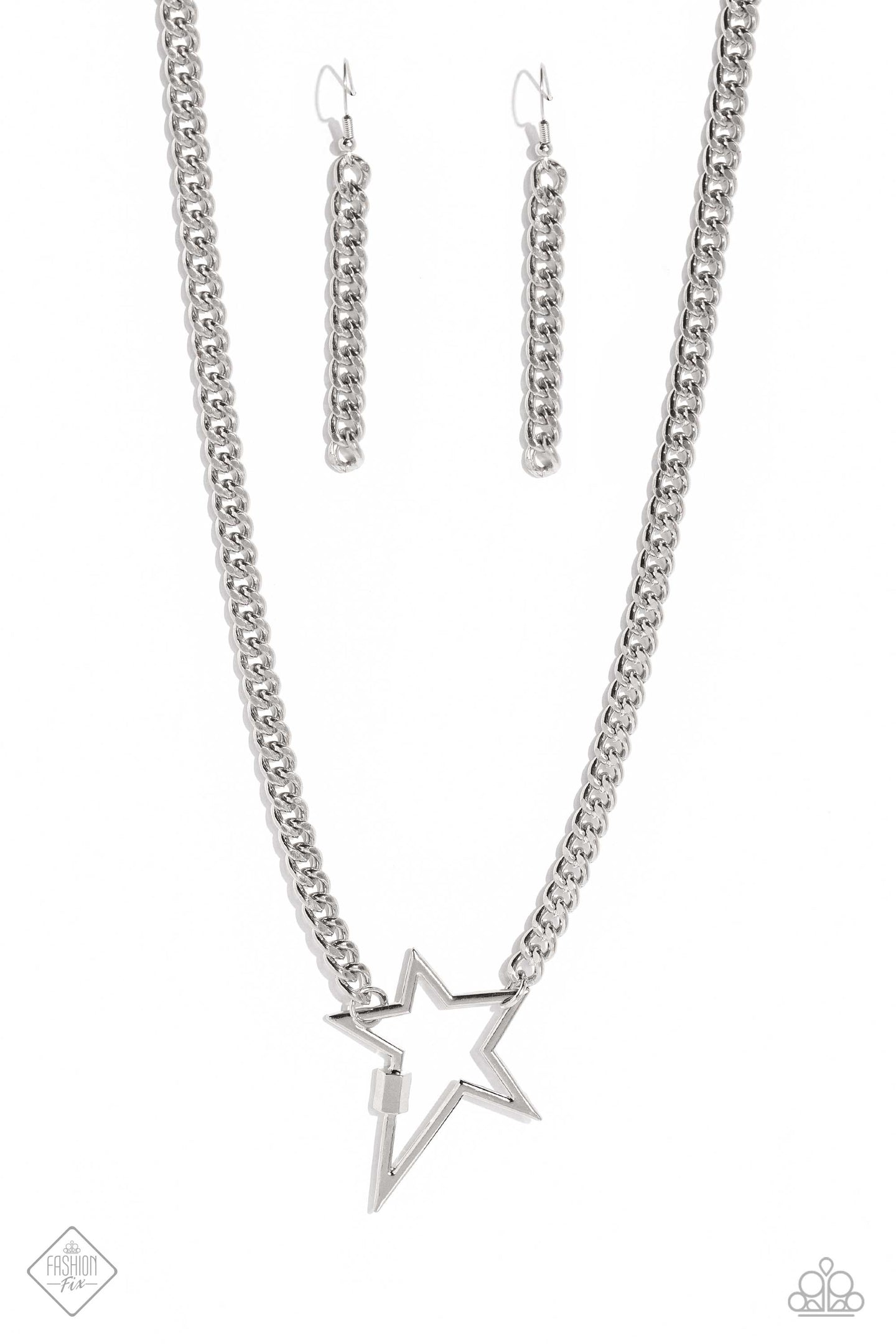 Playful Popstar - Silver Paparazzi Accesories - VJ Bedazzled Jewelry