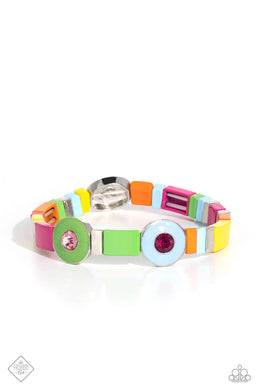 Colorblock Cameo - Multi - Paparazzi Accessories - VJ Bedazzled Jewelry