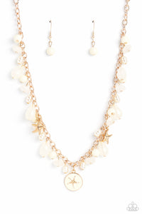 Surfer Serenade - Gold Paparazzi Accessories - VJ Bedazzled Jewelry