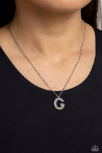 Load image into Gallery viewer, Leave Your Initials - Silver - G Paparazzi Accessories - VJ Bedazzled Jewelry
