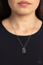 Load image into Gallery viewer, Leave Your Initials - Silver - B Paparazzi Accessories - VJ Bedazzled Jewelry
