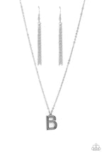 Load image into Gallery viewer, Leave Your Initials - Silver - B Paparazzi Accessories - VJ Bedazzled Jewelry
