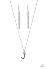 Load image into Gallery viewer, Leave Your Initials - Silver - J Paparazzi Accessrories - VJ Bedazzled Jewelry

