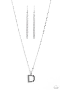 Leave Your Initials - Silver - D Paparazzi Accessories - VJ Bedazzled Jewelry