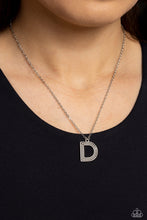 Load image into Gallery viewer, Leave Your Initials - Silver - D Paparazzi Accessories - VJ Bedazzled Jewelry
