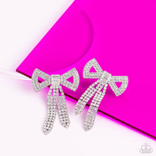 Load image into Gallery viewer, Just BOW With It - White Paparazzi Accessories - VJ Bedazzled Jewelry
