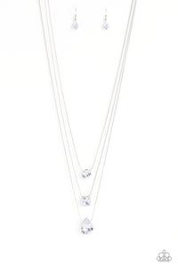Lustrous Layers - White Paparazzi Accessories - VJ Bedazzled Jewelry