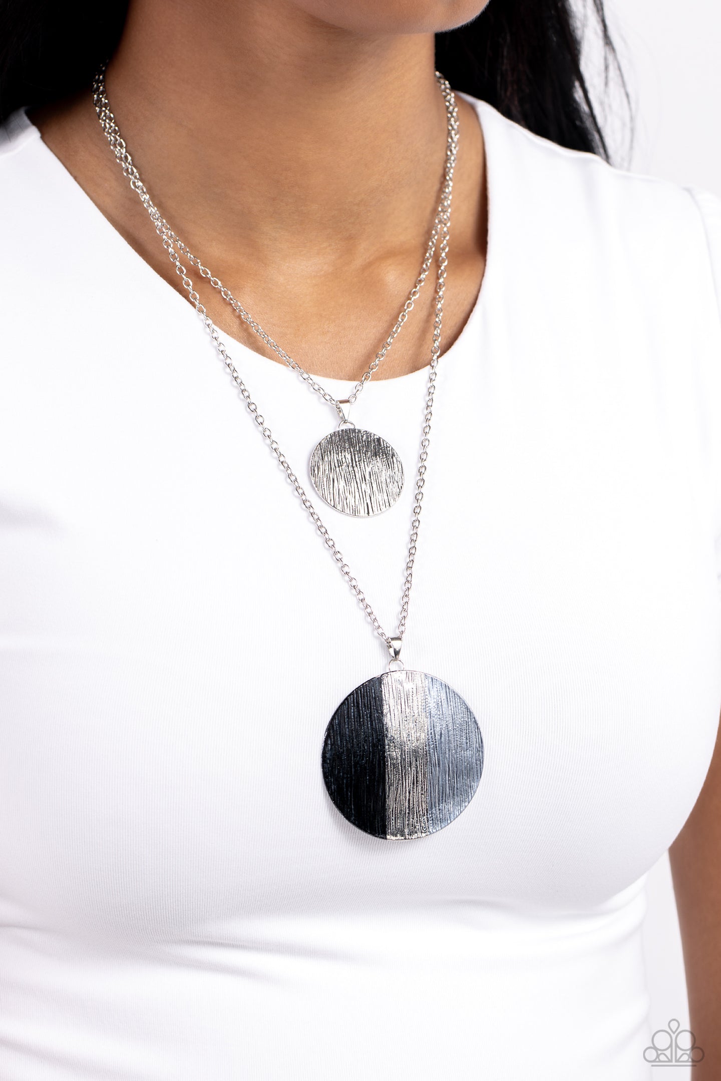 Striped Style - Silver Paparazzi Accessories