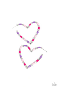 Striped Sweethearts - Pink Paparazzi Accessories - VJ Bedazzled Jewelry