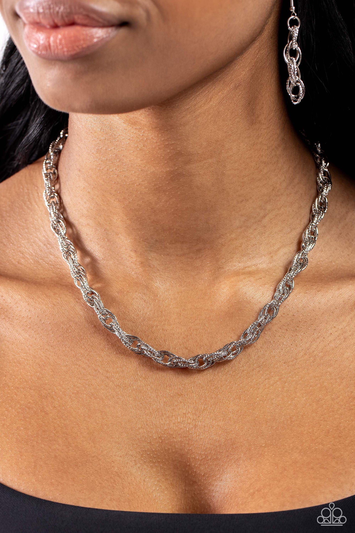 Braided Ballad - Silver Paparazzi Accessories