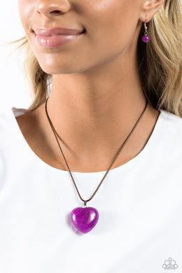 Serene Sweetheart - Purple Paparazzi Accessories - VJ Bedazzled Jewelry