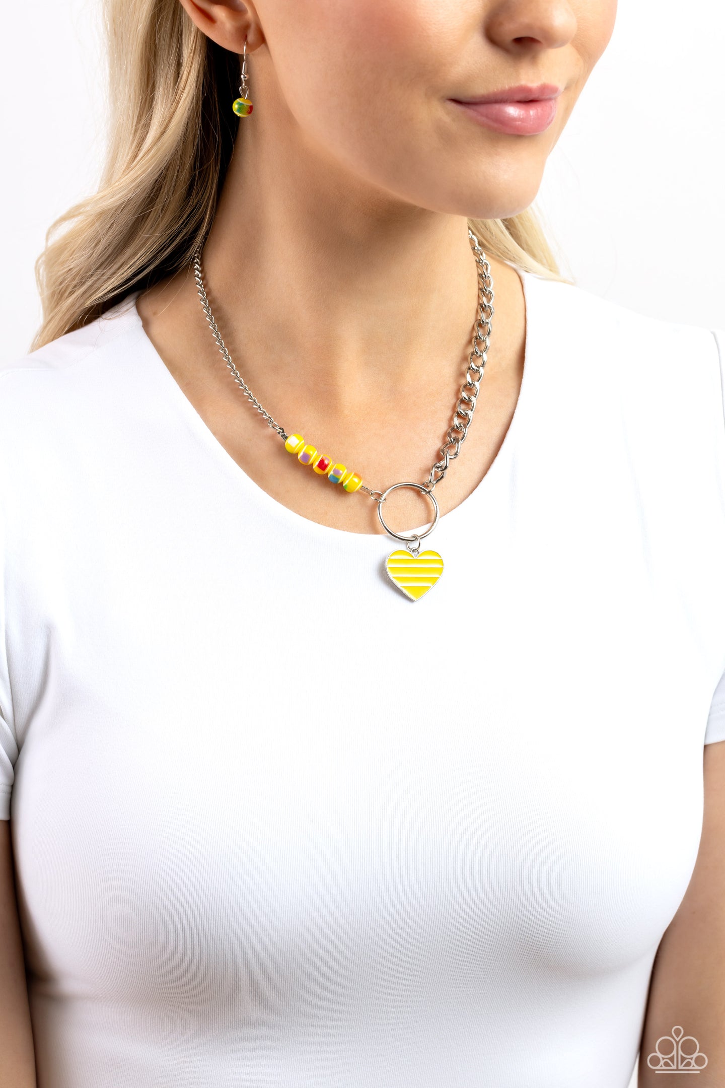 Mismatched Mayhem - Yellow Paparazzi Accessories