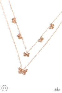 Butterfly Beacon - Rose Gold Paparazzi Accessories