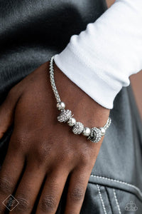 Draped Dedication - White Paparazzi Accessories