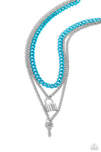 Load image into Gallery viewer, Locked Labor - Blue Paparazzi Accessories
