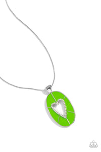 Airy Affection - Green-Paparazzi Accessories