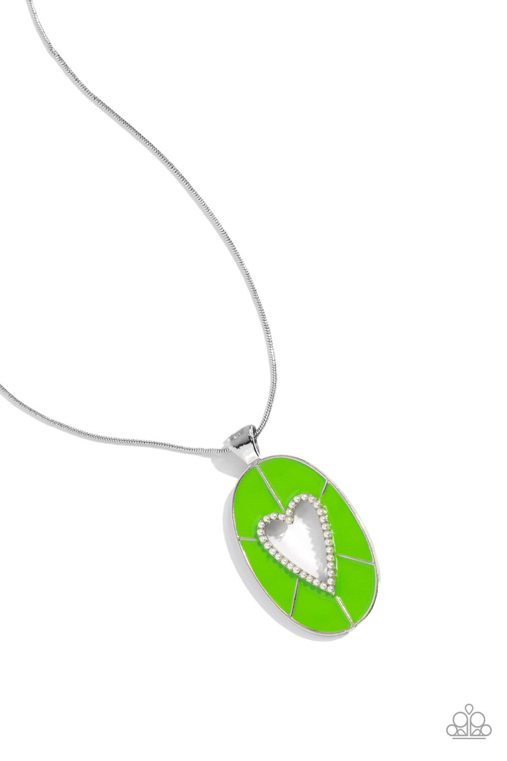Airy Affection - Green-Paparazzi Accessories