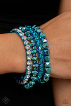 Load image into Gallery viewer, Punk Pattern - Blue Paparazzi Accessories
