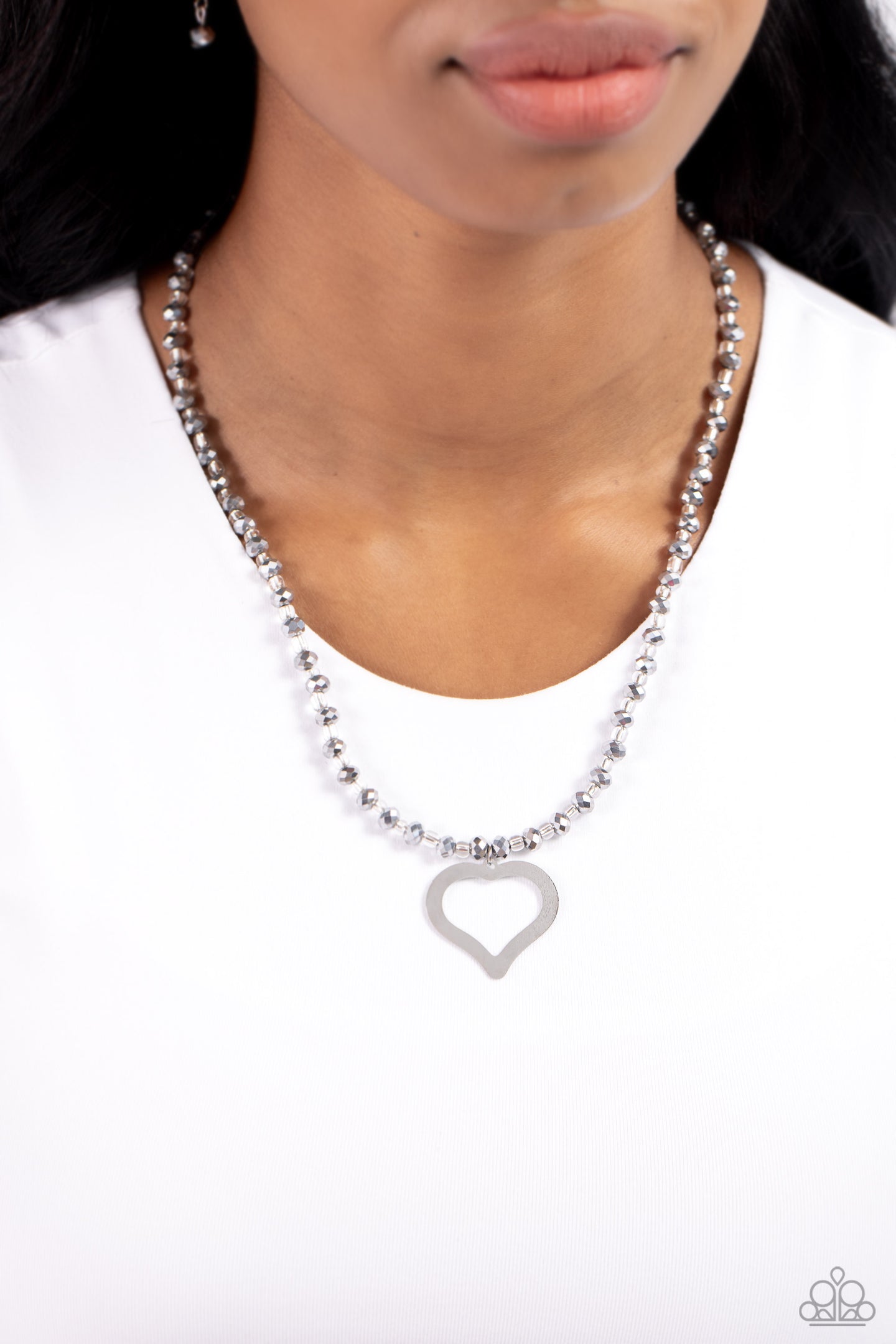 Faceted Factor - Silver Paparazzi Accessories