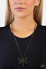 Load image into Gallery viewer, Dragonfly Dance - Brass Paparazzi Accessories
