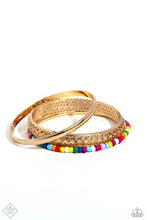 Load image into Gallery viewer, Multicolored Medley - Gold Paparazzi Accessories
