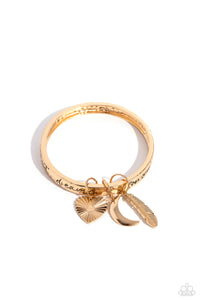 Free-Spirited Fantasy - Gold Paparazzi Accessories