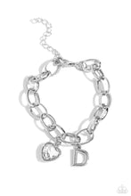 Load image into Gallery viewer, Guess Now Its INITIAL - White - D Paparazzi Accessories
