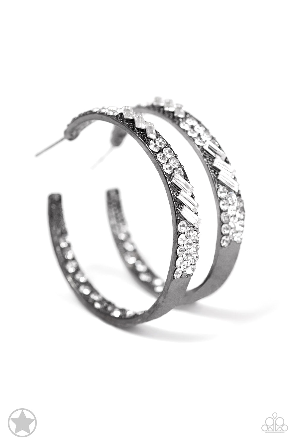 Paparazzi Accessories - GLITZY By Association - Black/White Rhinestone - VJ Bedazzled Jewelry