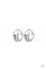 Load image into Gallery viewer, Movie Star Sparkle - White Clip-on Earrings - VJ Bedazzled Jewelry
