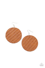Load image into Gallery viewer, Plaited Plains - Brown Earrings - VJ Bedazzled Jewelry
