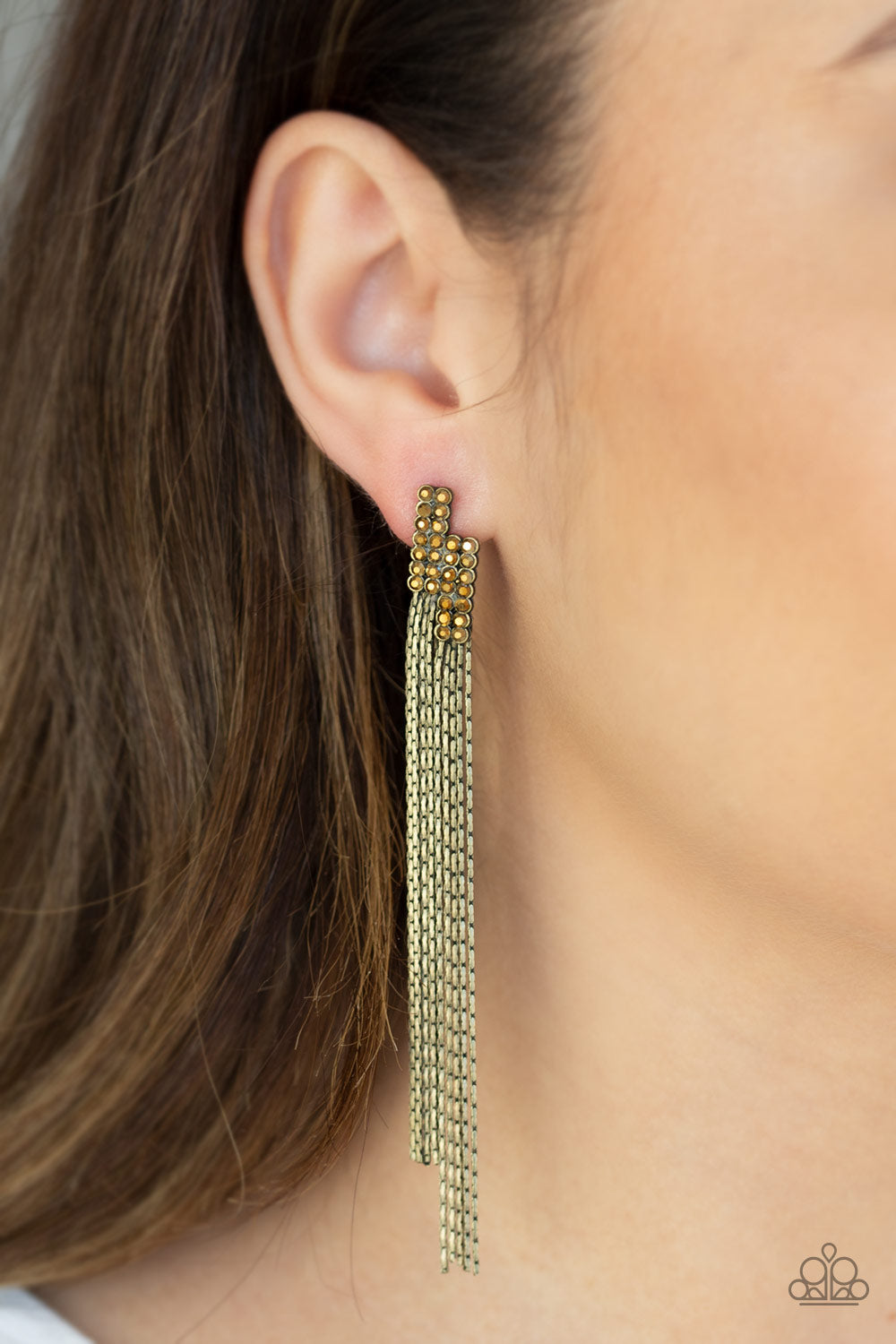 Radio waves-Brass - VJ Bedazzled Jewelry