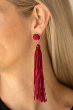 Load image into Gallery viewer, Tightrope Tassle red - VJ Bedazzled Jewelry
