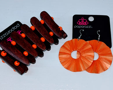 The Orange and Brown Look - VJ Bedazzled Jewelry