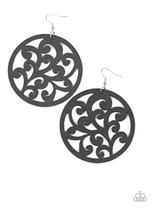 Load image into Gallery viewer, Fresh Off The Vine - Black Wooden Earrings - VJ Bedazzled Jewelry

