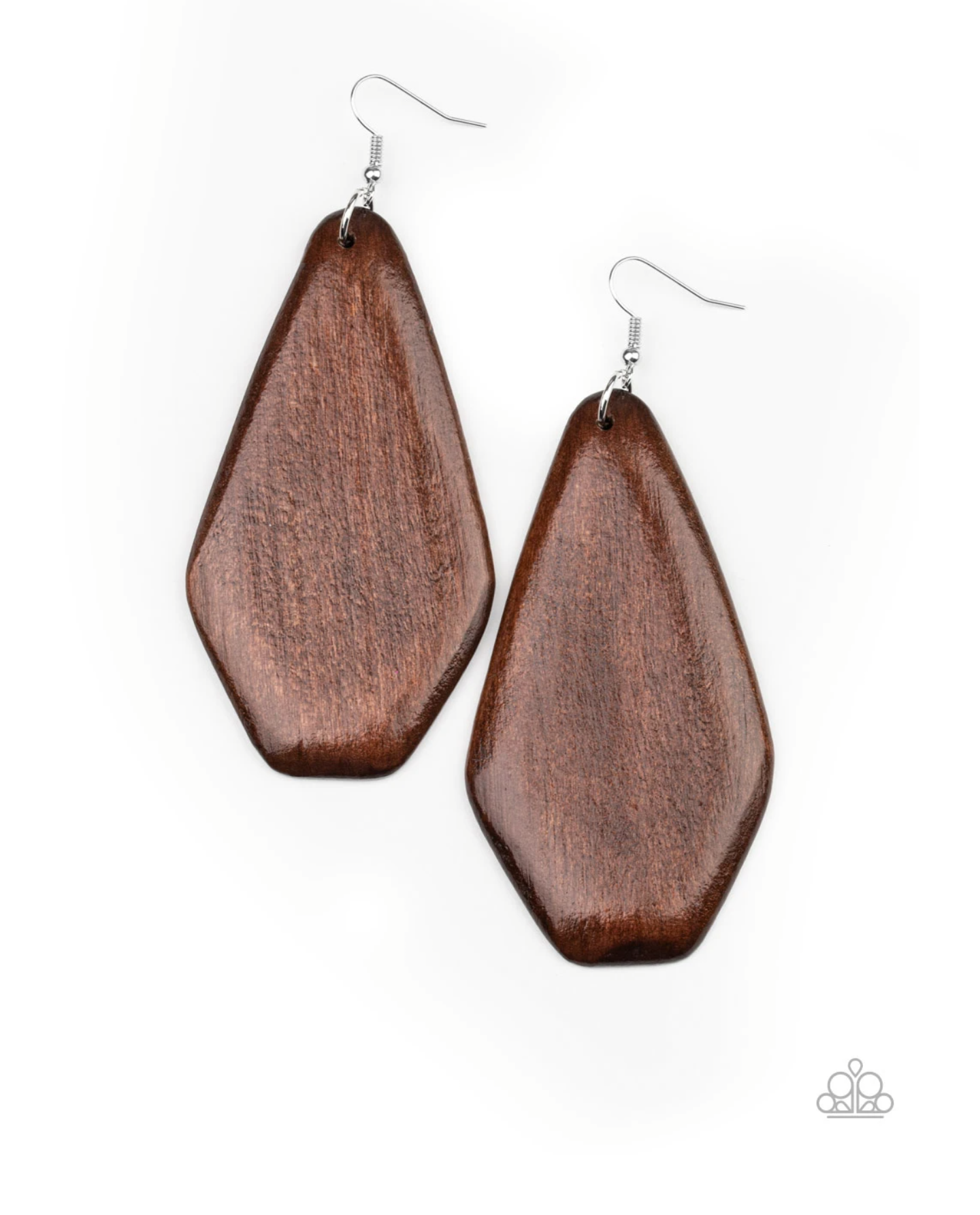 Vacation Ready - Brown Wood Earrings - VJ Bedazzled Jewelry