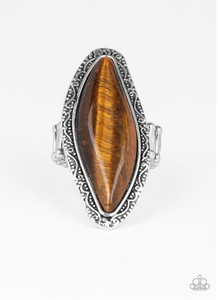 Mineral Mine - Brown Tiger's Eye Ring - VJ Bedazzled Jewelry