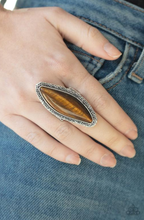Load image into Gallery viewer, Mineral Mine - Brown Tiger&#39;s Eye Ring - VJ Bedazzled Jewelry
