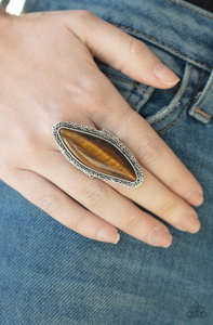 Mineral Mine - Brown Tiger's Eye Ring - VJ Bedazzled Jewelry