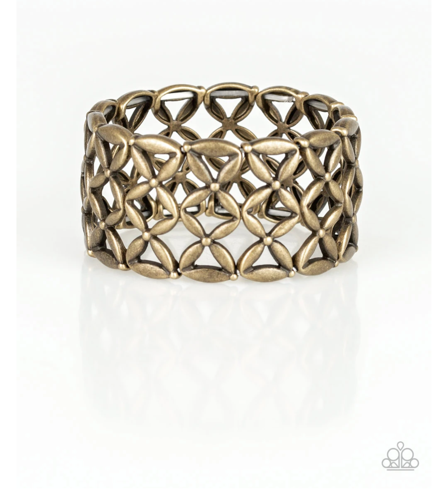 The Big BLOOM - Brass - Bracelet - VJ Bedazzled Jewelry