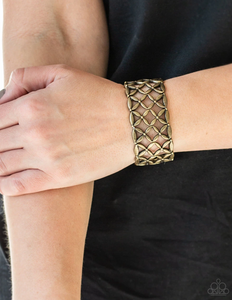 The Big BLOOM - Brass - Bracelet - VJ Bedazzled Jewelry