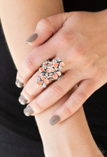 Load image into Gallery viewer, Climbing Gardens - Orange Ring - VJ Bedazzled Jewelry
