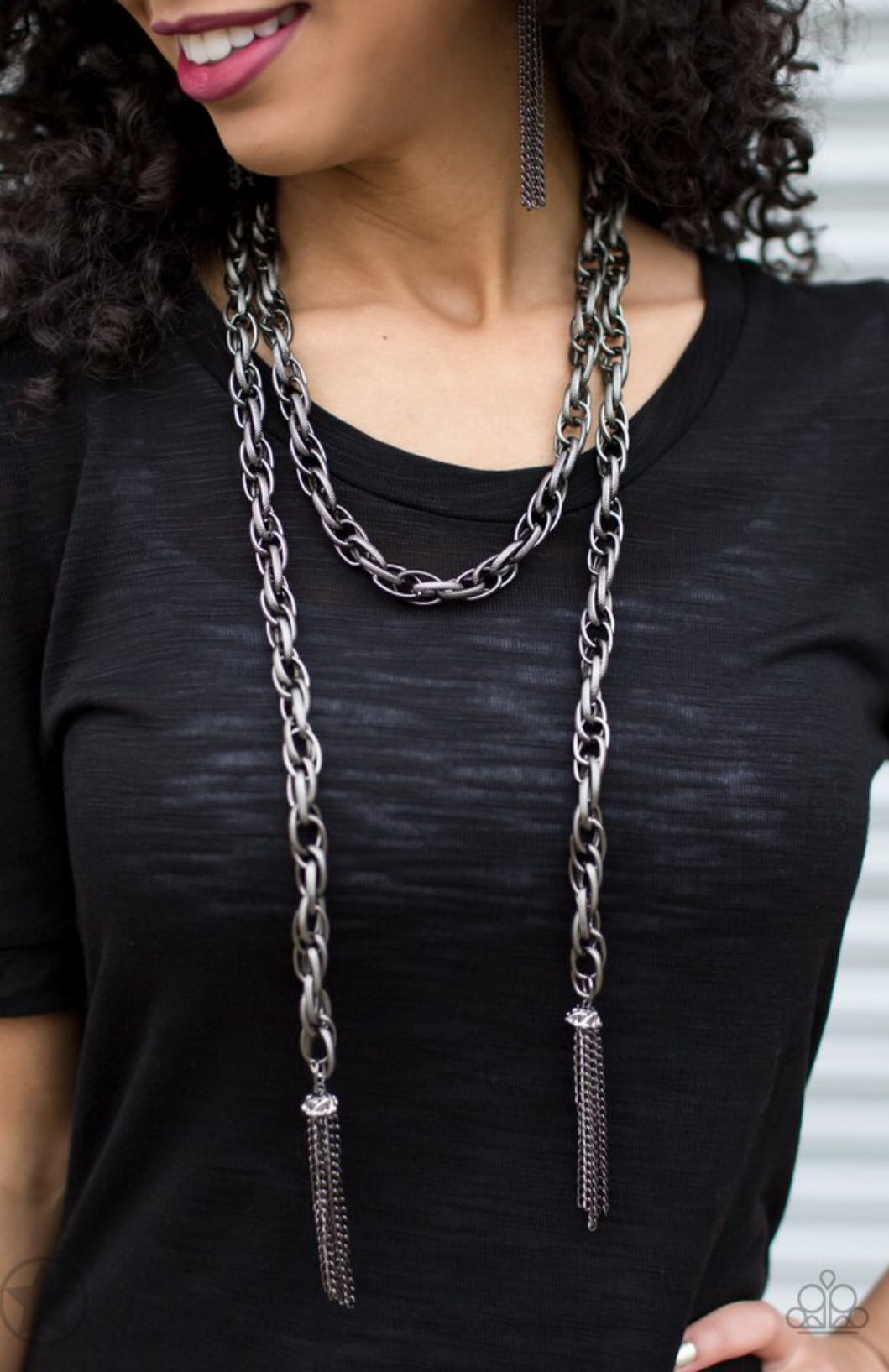 SCARFed for Attention - Gunmetal - VJ Bedazzled Jewelry