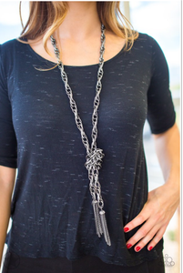 SCARFed for Attention - Gunmetal - VJ Bedazzled Jewelry