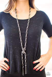 SCARFed for Attention - Gunmetal - VJ Bedazzled Jewelry